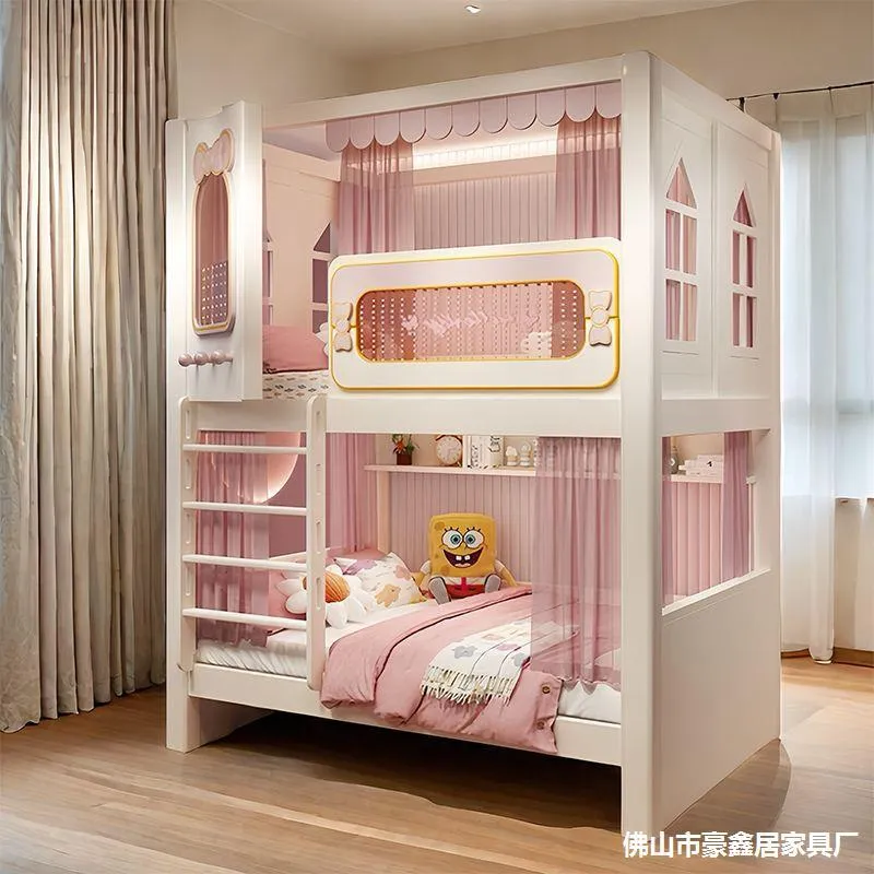 Solid  High and Low Two Layer  - Bunk Bed With Stairs And Slide recension och pris