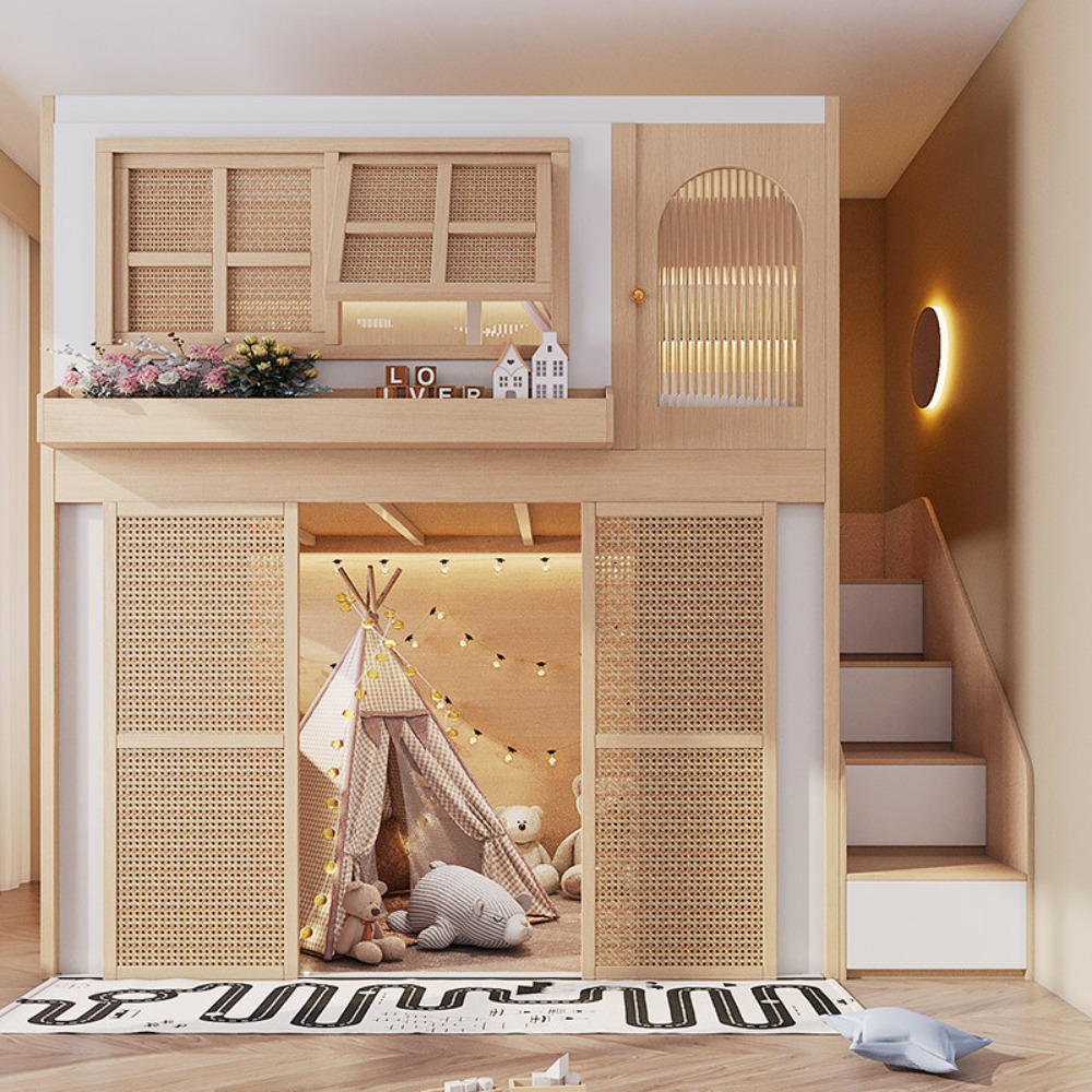 Bunk Bed with Separate Privacy - Bunk Bed With Stairs And Slide recension och pris